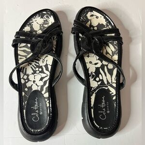 Cole Haan G Series Women’s Black Sandals with Nike Air Sole Size 8